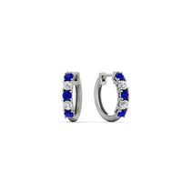 1/2 Carat Stunning Five Stone Huggie Hoops Earrings