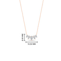 0.75 Carat 5 Stone Pear Shaped Diamond Necklace
