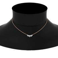 0.75 Carat 5 Stone Pear Shaped Diamond Necklace