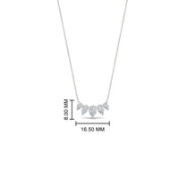 0.75 Carat 5 Stone Pear Shaped Diamond Necklace