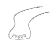 0.75 Carat 5 Stone Pear Shaped Diamond Necklace
