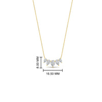 0.75 Carat 5 Stone Pear Shaped Diamond Necklace
