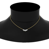 0.75 Carat 5 Stone Pear Shaped Diamond Necklace