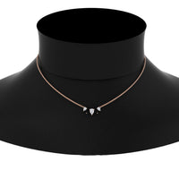 0.75 Carat 5 Stone Pear Shaped Diamond Necklace