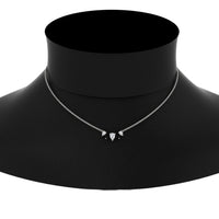 0.75 Carat 5 Stone Pear Shaped Diamond Necklace