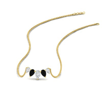 0.75 Carat 5 Stone Pear Shaped Diamond Necklace