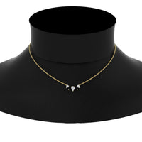 0.75 Carat 5 Stone Pear Shaped Diamond Necklace