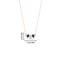 0.75 Carat 5 Stone Pear Shaped Diamond Necklace