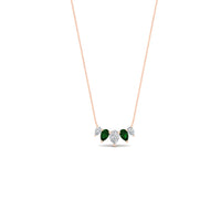 0.75 Carat 5 Stone Pear Shaped Diamond Necklace