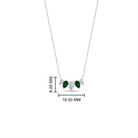 0.75 Carat 5 Stone Pear Shaped Diamond Necklace