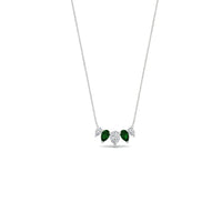 0.75 Carat 5 Stone Pear Shaped Diamond Necklace