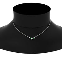 0.75 Carat 5 Stone Pear Shaped Diamond Necklace