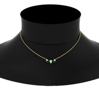0.75 Carat 5 Stone Pear Shaped Diamond Necklace