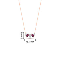 0.75 Carat 5 Stone Pear Shaped Diamond Necklace