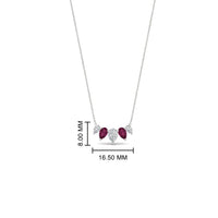 0.75 Carat 5 Stone Pear Shaped Diamond Necklace