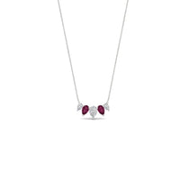 0.75 Carat 5 Stone Pear Shaped Diamond Necklace