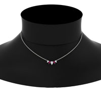 0.75 Carat 5 Stone Pear Shaped Diamond Necklace