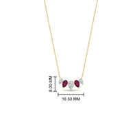 0.75 Carat 5 Stone Pear Shaped Diamond Necklace