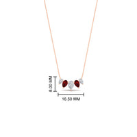 0.75 Carat 5 Stone Pear Shaped Diamond Necklace