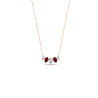 0.75 Carat 5 Stone Pear Shaped Diamond Necklace