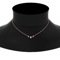 0.75 Carat 5 Stone Pear Shaped Diamond Necklace