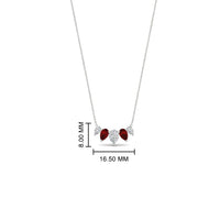0.75 Carat 5 Stone Pear Shaped Diamond Necklace
