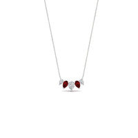 0.75 Carat 5 Stone Pear Shaped Diamond Necklace