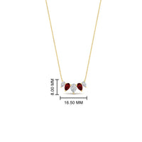 0.75 Carat 5 Stone Pear Shaped Diamond Necklace