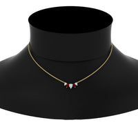 0.75 Carat 5 Stone Pear Shaped Diamond Necklace