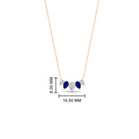 0.75 Carat 5 Stone Pear Shaped Diamond Necklace
