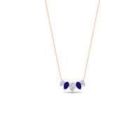0.75 Carat 5 Stone Pear Shaped Diamond Necklace