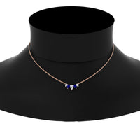 0.75 Carat 5 Stone Pear Shaped Diamond Necklace
