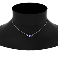 0.75 Carat 5 Stone Pear Shaped Diamond Necklace