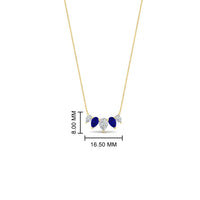 0.75 Carat 5 Stone Pear Shaped Diamond Necklace