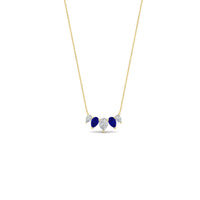 0.75 Carat 5 Stone Pear Shaped Diamond Necklace