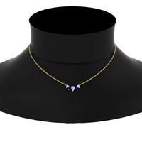 0.75 Carat 5 Stone Pear Shaped Diamond Necklace