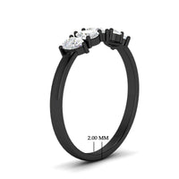 0.75 Carat 5 Stone Wedding Band Diamond Teardrop