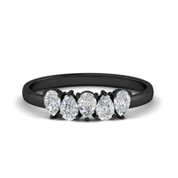 0.75 Carat 5 Stone Wedding Band Diamond Teardrop