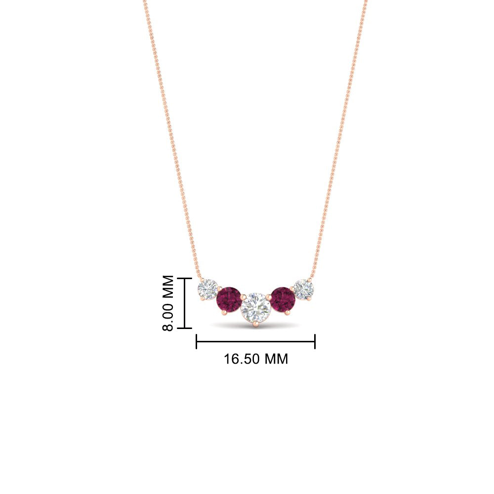 0.75 Carat Graduating Round Diamond Pendant