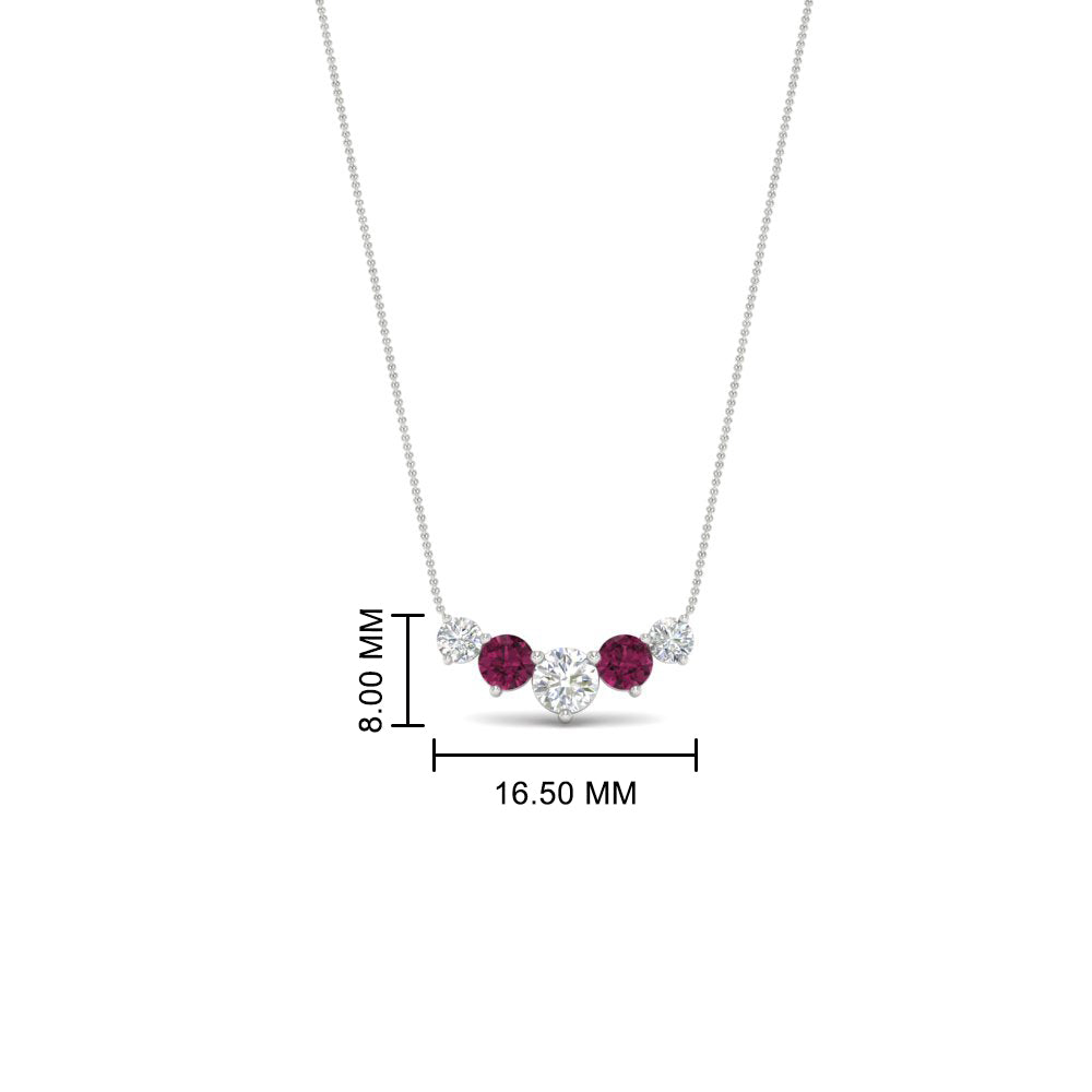 0.75 Carat Graduating Round Diamond Pendant