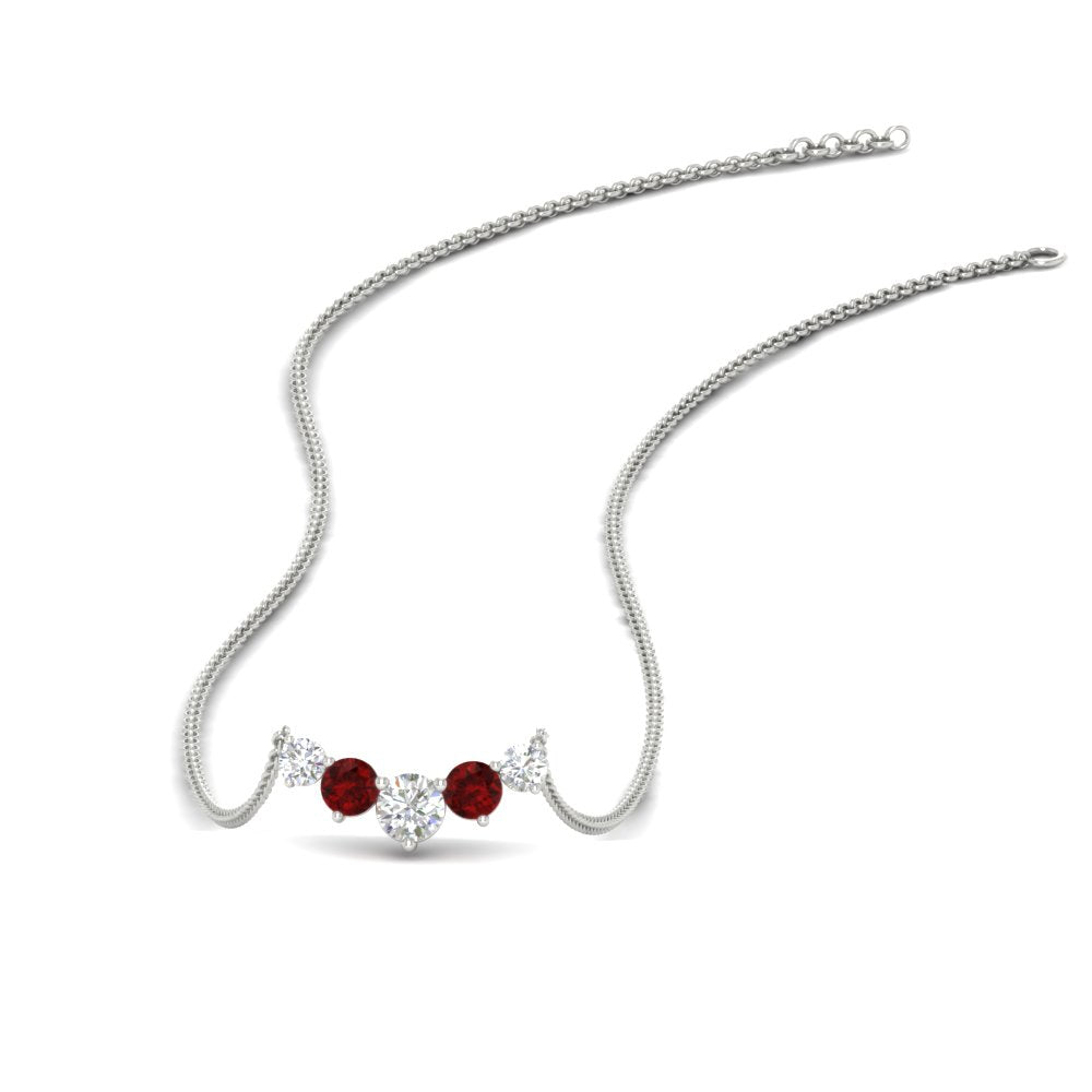 0.75 Carat Graduating Round Diamond Pendant