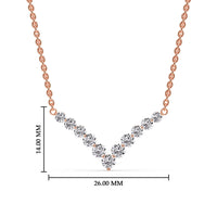 Round Graduated V-Necklace