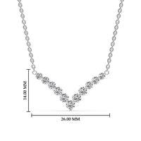 Round Graduated V-Necklace