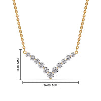 Round Graduated V-Necklace