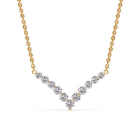 Round Graduated V-Necklace