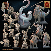3D Printed Roroa Khans Tiki Command Group by Lost Kingdom Miniatures