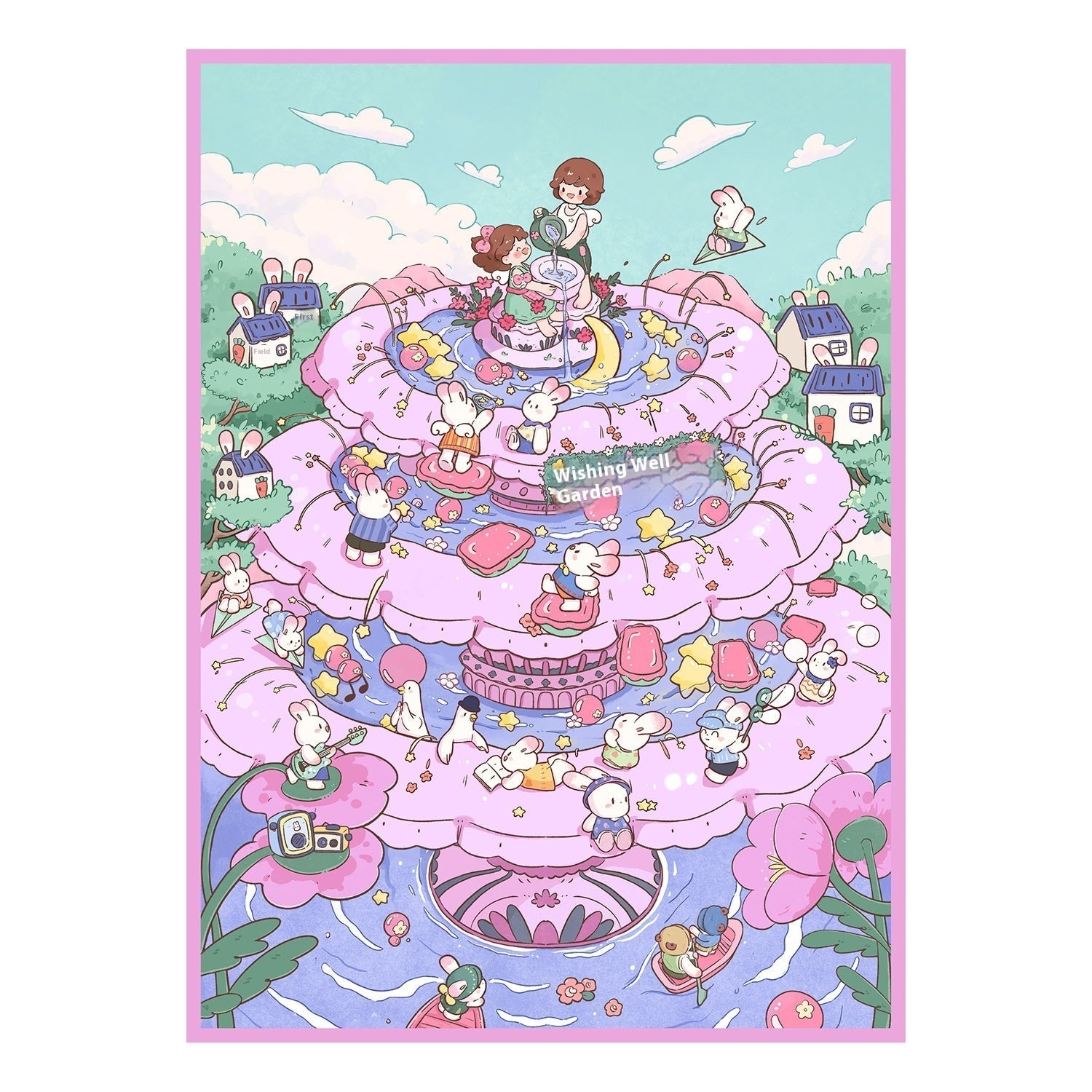 Large Miniature Scene Cute Toy 3d Stereo Hand Ledger Sticker