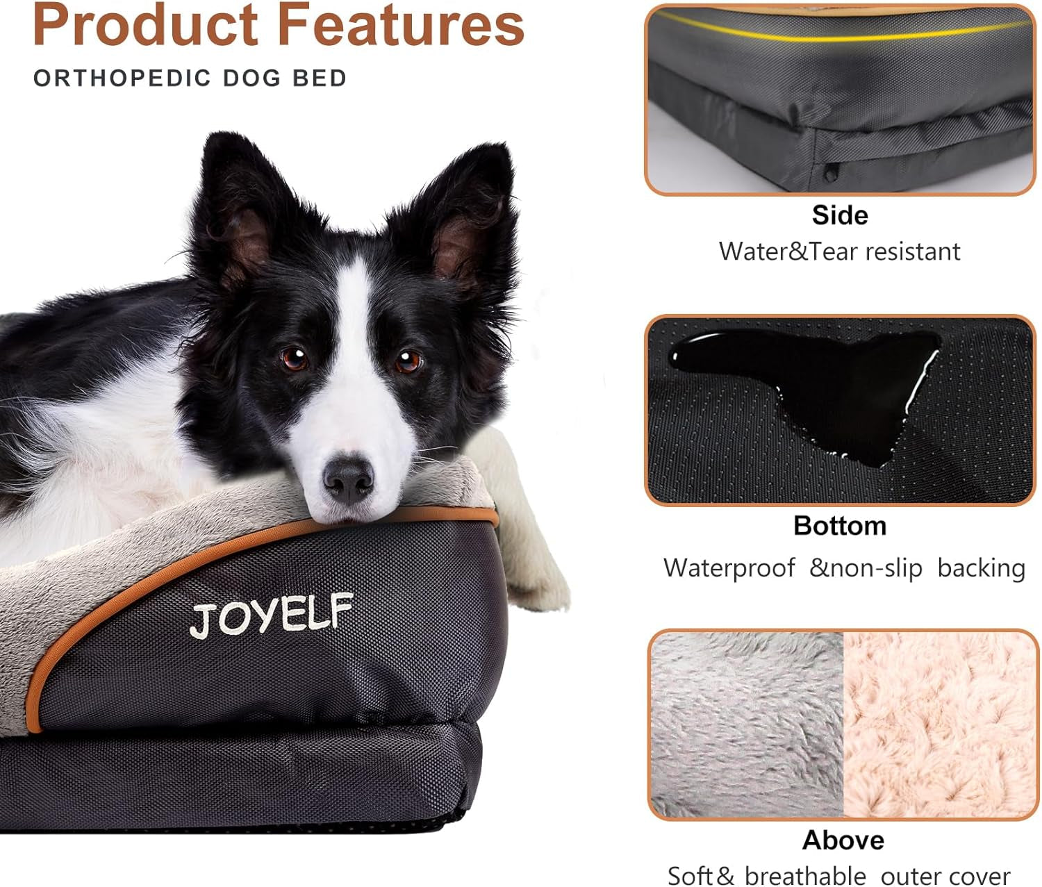 Large Memory Foam Dog Bed - BIG FRENCHIES