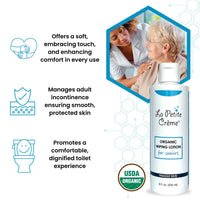 Organic Wiping Lotion for Seniors by La Petite Crème