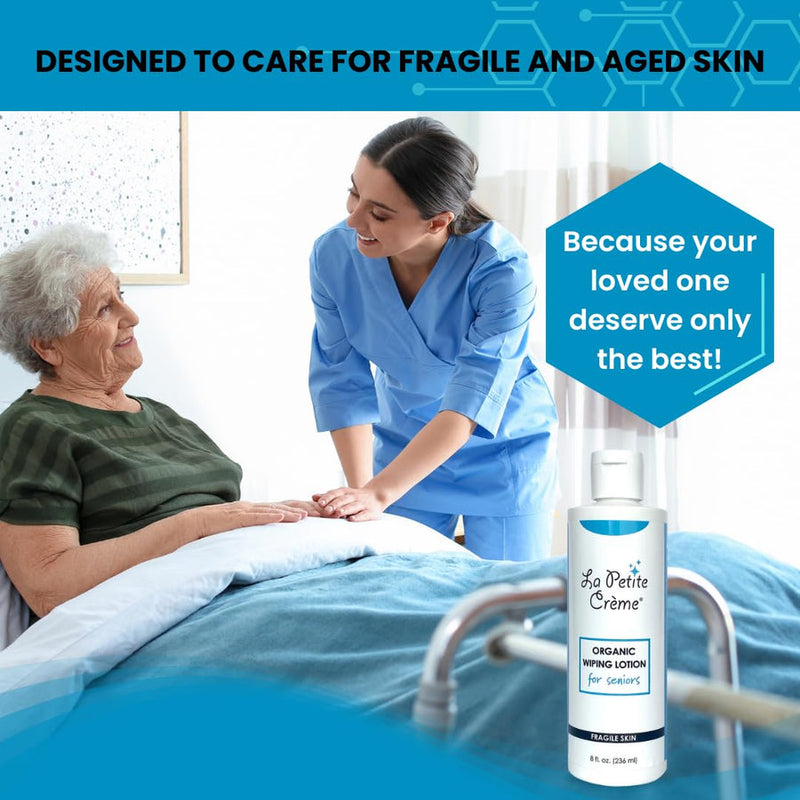 Organic Wiping Lotion for Seniors by La Petite Crème